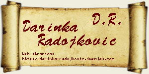 Darinka Radojković vizit kartica